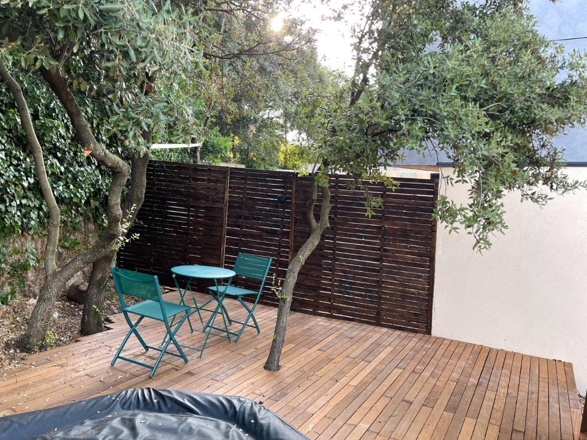 Studio Independant - Terrasse Et Piscine En Ete Restinclieres Dış mekan fotoğraf